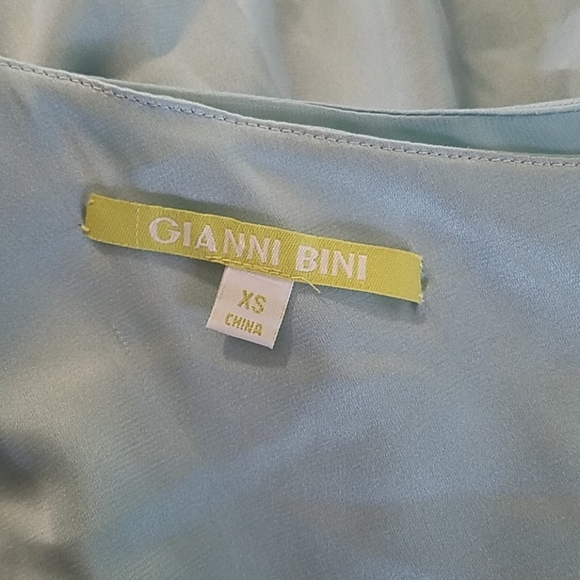 GIANNI BINI ONE SHOULDER SILK DRESS W/LAZER CUT DE - Picture 11 of 12